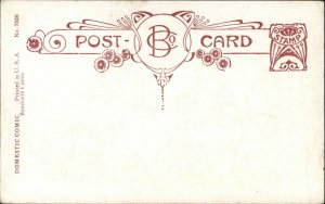 Children Comic Girl Eats Train Ticket Conductor Mad Angry 1920s-30s Postcard