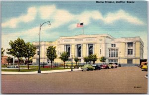 Union Station Dallas Texas TX Roadway Through The Building Postcard