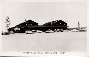 Watson Lake Hotel Yukon YT Unused Canadian Post Card Co RPPC Postcard H60