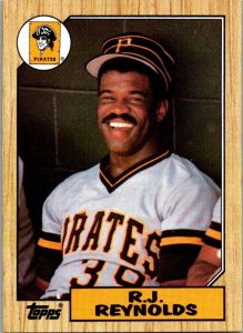 1987 Topps Baseball Card R J Reynolds Pittsburgh Pirates sk3447