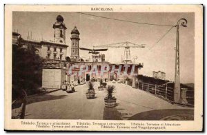 Espana - Spain - Spain - Barcelona - Terraza there atracciones Tibidabo - Old...