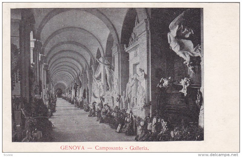 Camposanto - Galleria, GENOVA (Liguria), Italy, 1900-1910s