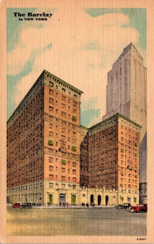 New York City The Barclay Hotel 1949