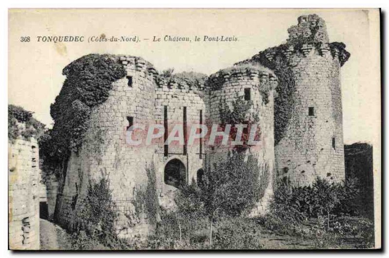 Postcard Old Tonquedec (N C) The Chateau le Pont Levis