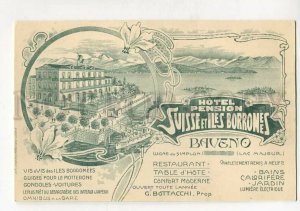 3138335 Italy BAVENO HOTEL Pension SUISSE et Iles ADVERTISING