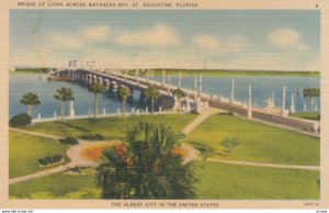 Bridge of Lions , Matanzas Bay , ST AUGUSTINE , Florida , 30-40s