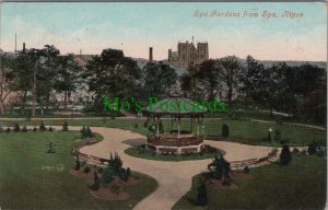 Yorkshire Postcard - Ripon Spa Gardens From Spa. Posted 1910 -  RS36855