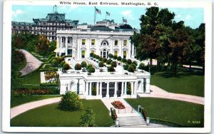 Postcard - White House, East Entrance - Washington, District of Columbia