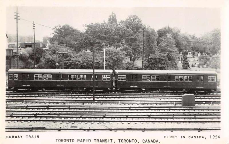 Toronto Canada Subway Train Real Photo Vintage Postcard J69419