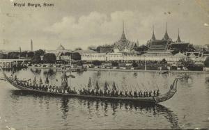 siam thailand, Royal Barge of King Rama VI Vajiravudh (1910s) Postcard