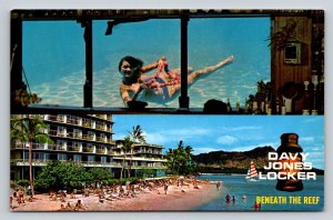 Pirate  Davy Jones Locker  Waikiki  Hawaii   Postcard