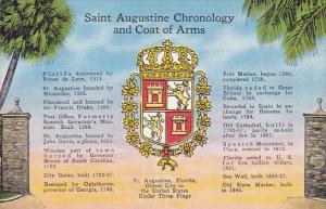 Florida Saint Augustine Chronology And Coat Of Arms