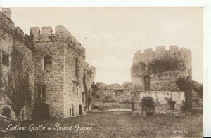 Shropshire Postcard - Ludlow Castle & Round Chapel - Ref TZ164