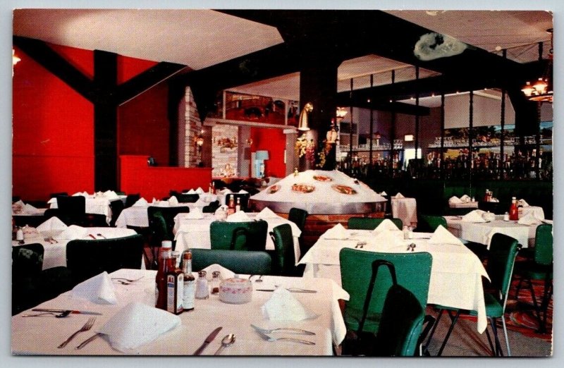 Black Angus Steak House - Springfield, Illinois - 1959  - Postcard