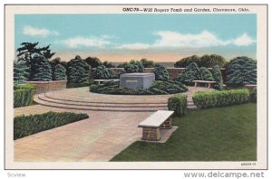 Will Rogers Tomb and Garden, CLAREMORE, Ohio, 30-40s