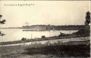 Eagle Lake FL Shore Scene Polk County c1920 Real Photo Postcard