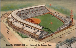 Beautiful Wrigley Field Home of the Chicago Cubs IL Postcard PC246