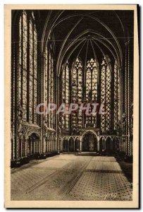 Old Postcard Paris Strolling Interior of the Sainte Chapelle
