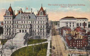 New York Albany State Capitol Building and State Education Building 1915