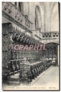 Postcard Ancient Church of Brou The Stalls Choir