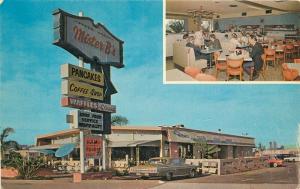 Amescolor Autos roadside 1960s Mister B's Restaurant Postcard 2332 Interior