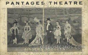 Pantages Theater Singer's Midgets, Circus Oddities writing on back horrible c...