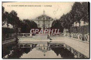 Old Postcard Saint Andre De Cubzac The College