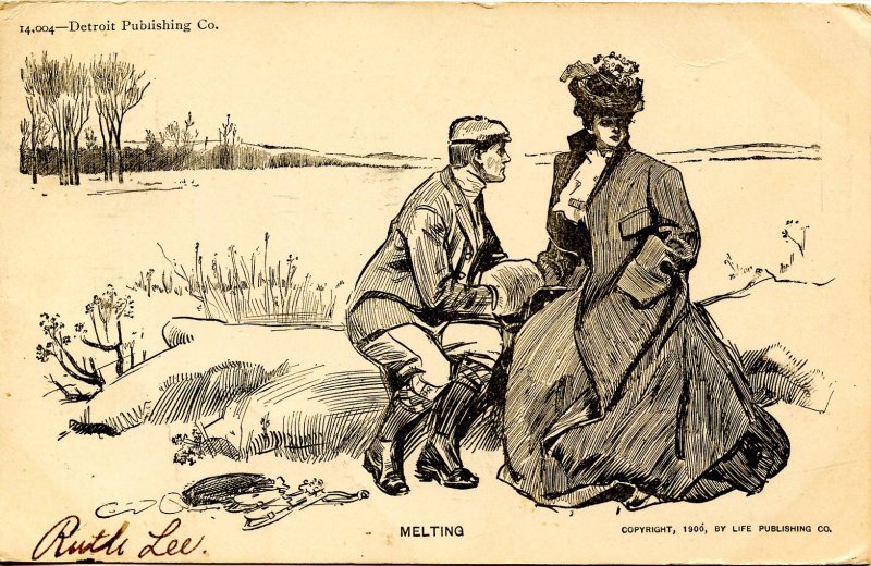 Romantic Couple, Melting - Artist: Charles Dana Gibson 