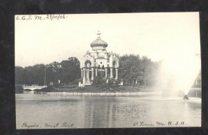 RPPC ST. LOUIS MISSOURI PAGODA PARK 1906 VINTAGE REAL PHOTO POSTCARD SAINT MO.