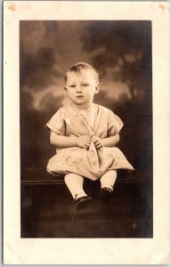 Baby Photograph Cute Little Baby Picture RPPC Real Photo Postcard