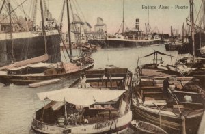 argentina, BUENOS AIRES, Puerto, Harbour Steamer (1910s) Postcard