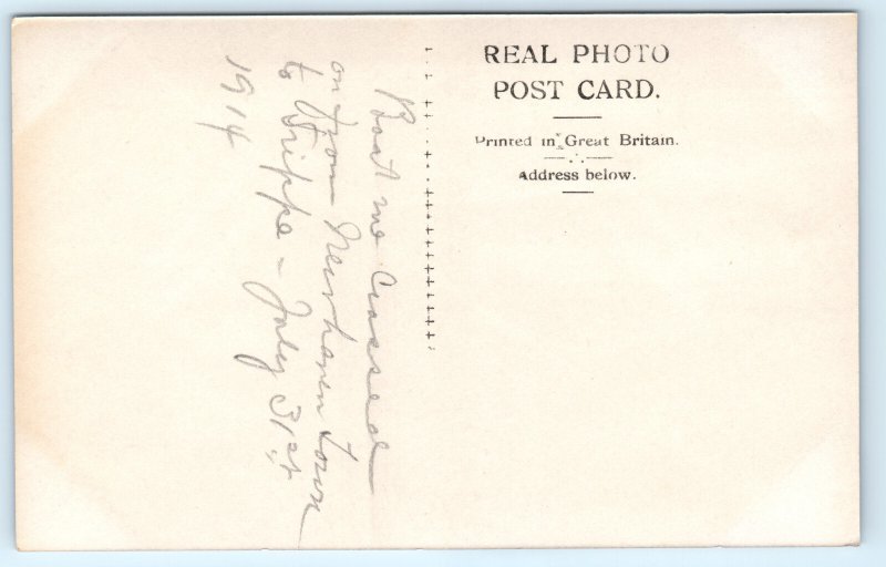 RPPC RMS Paris Steamship Real Photo Postcard