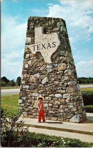 Major Texas Highway Entrance Sign Scenic Streetview Chrome Postcard 