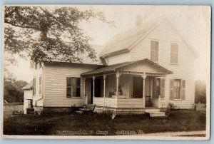1912 Residence Of A F Bump Arlington Vermont VT RPPC Photo Antique Postcard