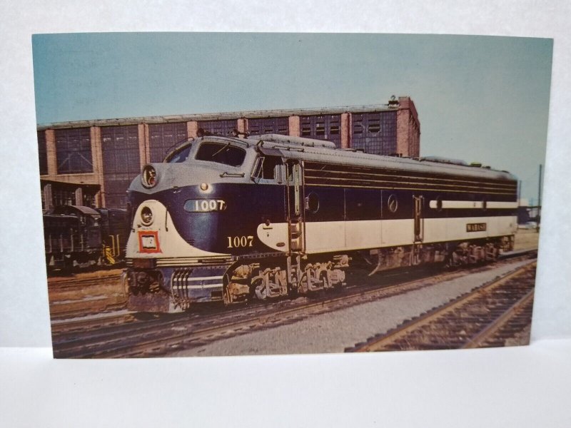 Railroad Postcard Wabash 1007 Locomotive Steam Train Audio Visual Illinois