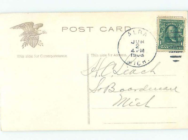 Pre-Linen Patriotic military USA FLAG BY THE CAMPFIRE AC0782