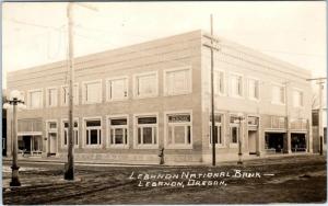 RPPC   LEBANON, Oregon OR   LEBANON NATIONAL BANK  Street Scene 1914  Postcard*