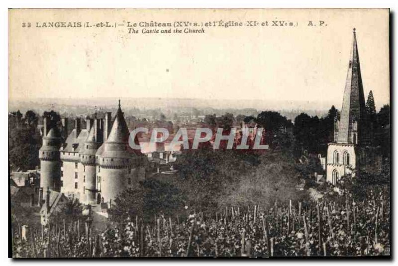Old Postcard Langeais Chateau