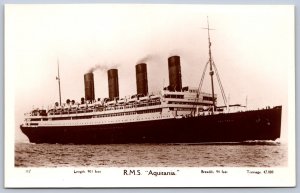K38/ Ship RPPC Postcard c1910 R.M.S. Aquitania Ocean Liner 134