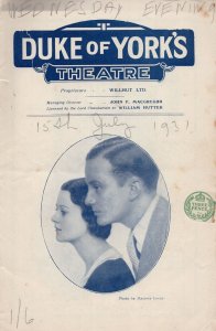 London Wall Robert Raglan of Dads Army 1930s Comedy Theatre Programme