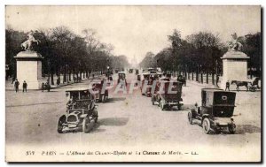 Old Postcard Paris L & # 39Avenue Des Champs Elysees And The Horses Of Marly ...