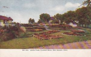 Iowa Des Moines Flower Beds In Union Park 1910