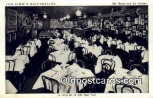 Joe King's Rathskeller Restaurant, New York City, NYC USA 1949 light wear pos...