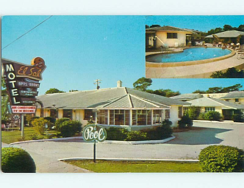 Unused 1950's EL SOL MOTEL & POOL St. Saint Petersburg Florida FL u5701-22