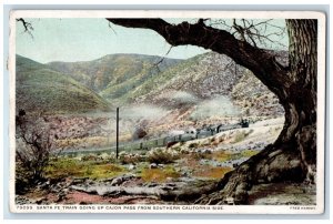 1910 Santa Fe Train Going Up Cajon Pass Southern California Fred Harvey Postcard 