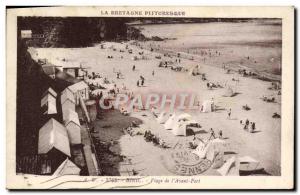 Old Postcard Picturesque Brittany Binic Beach of the Port & # 39Avant