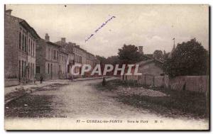 Old Postcard Cubzac Bridges Towards the Port