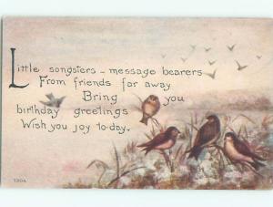 Divided-Back BIRDS SCENE Pretty Postcard AA9000