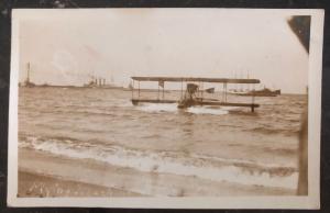 Mint USA Real Picture Postcard RPPC Flying Boat The Curtiss NC 3 Landing