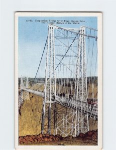 Postcard Royal Gorge Suspension Bridge, Cañon City, Colorado